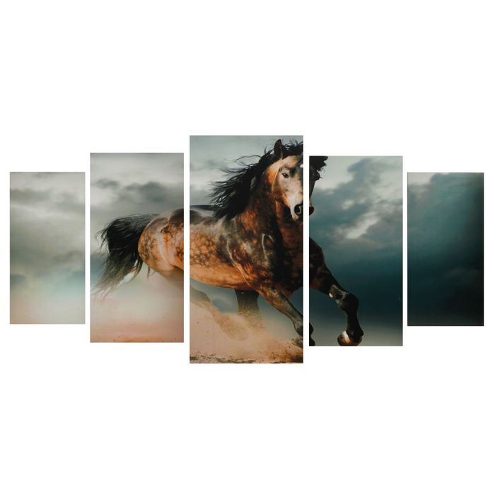 Модульная картина на подрамнике "Грация", 2 — 40×80, 2 — 50×100, 1 — 60×120, 120×250 см