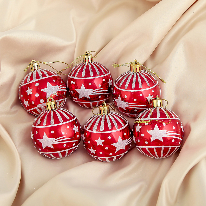 Новогодние шары "Гранд" (набор 6 шт.), комета