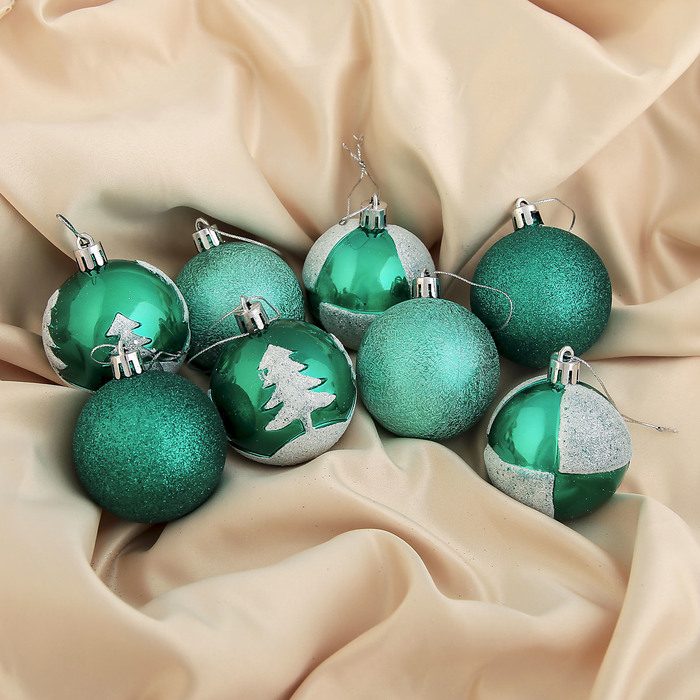 Новогодние шары "Изумрудик" (набор 24 шт.)