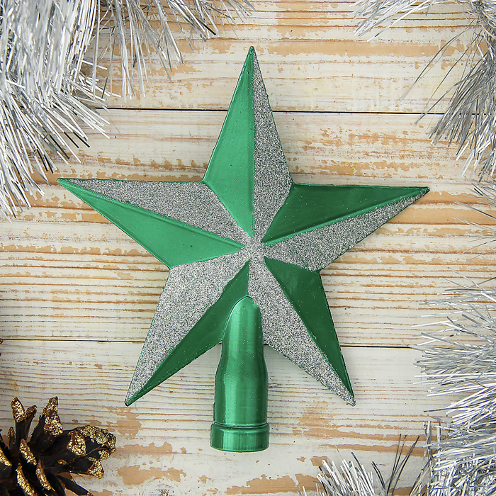 Наконечник звезда 15 см "Изумрудик " блеск