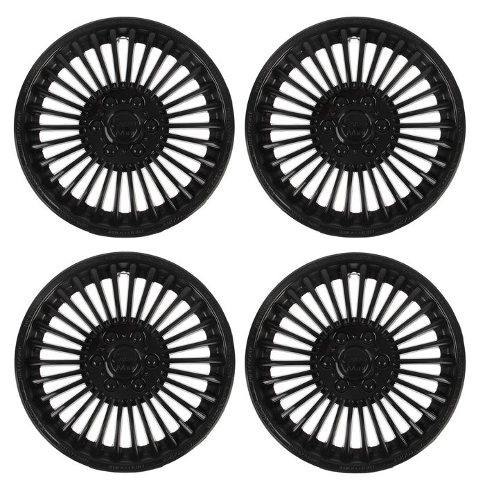 Колпаки колесные R13 "МИНИ-КУПЕР", черный глянец, набор 4 шт.