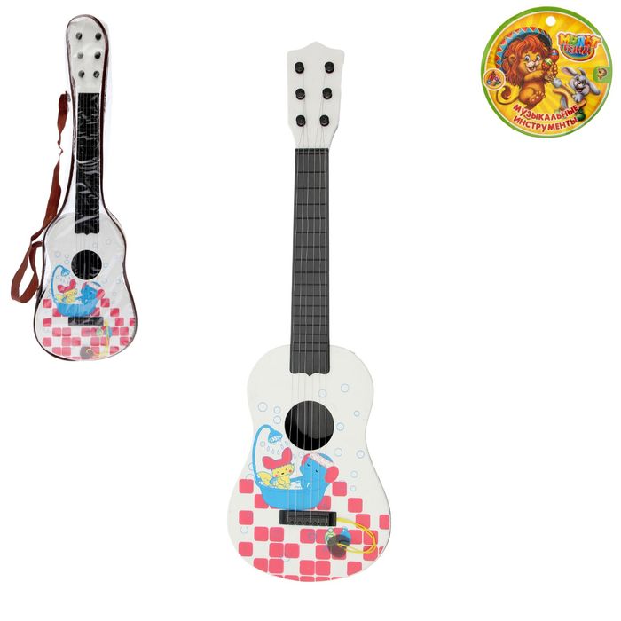 Игрушка гитара "Весёлые звери", МИКС