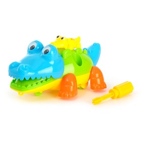 Конструктор для малышей «Крокодильчик», 9 деталей, цвета МИКС Ош