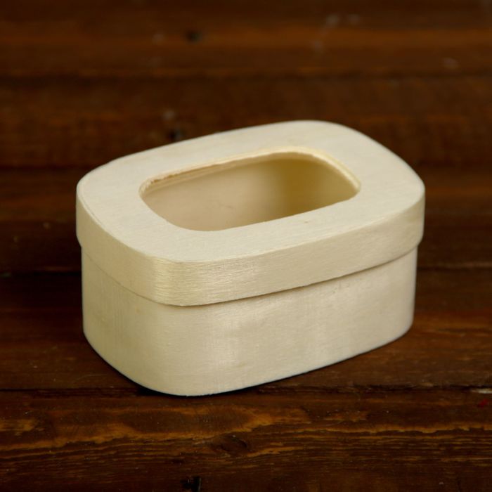 Шкатулка дерево для росписи "Закругленные края с окошком" 5х7,7х11 см