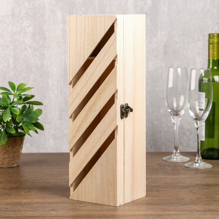 Шкатулка дерево для росписи под бутылку "Диагональ" 35,5х10х11 см