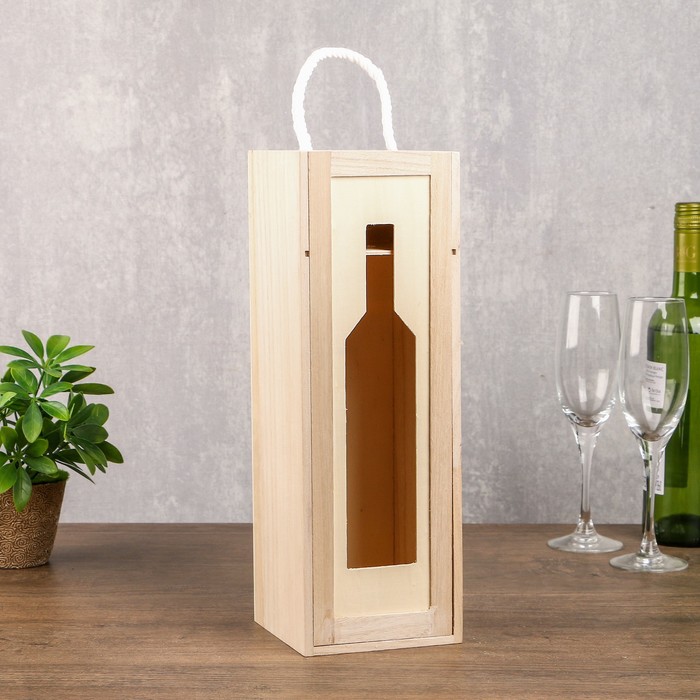 Шкатулка дерево для росписи под бутылку "Бутыль" 34,5х12х13 см