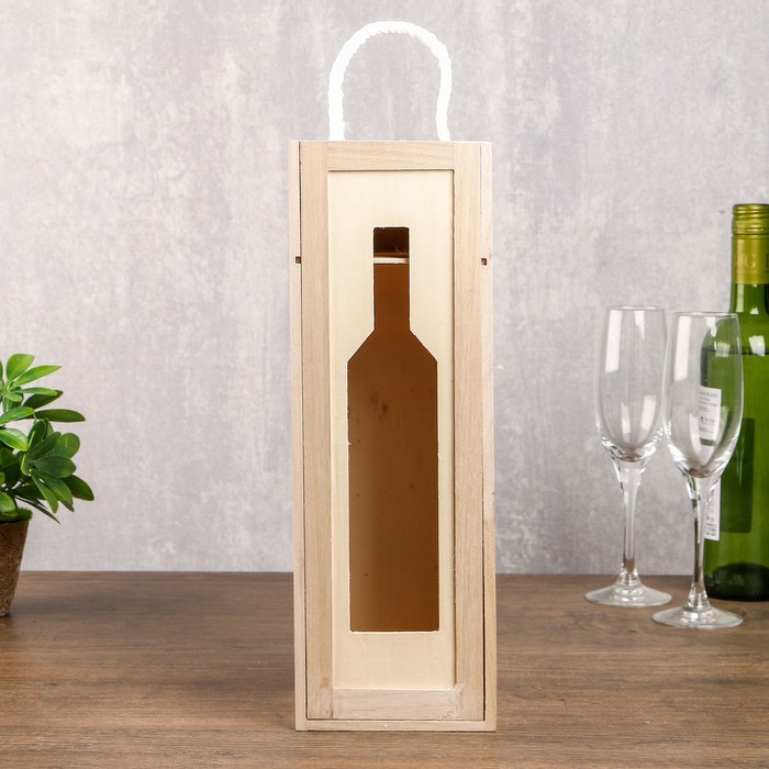 Шкатулка дерево для росписи под бутылку "Бутыль" 34,5х12х13 см