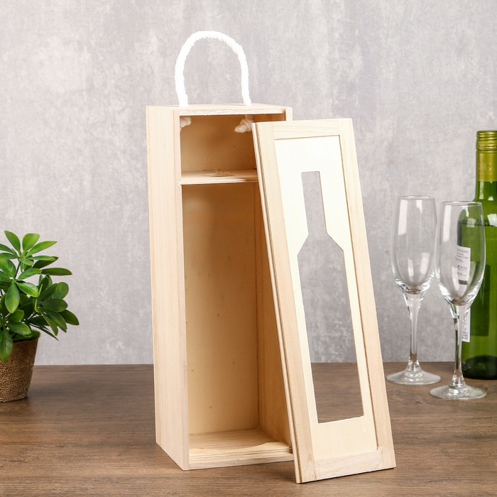 Шкатулка дерево для росписи под бутылку "Бутыль" 34,5х12х13 см