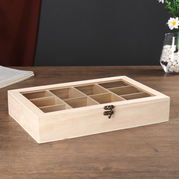 Шкатулка дерево для росписи со вставкой "Для мелочей" 5,5х20х30 см