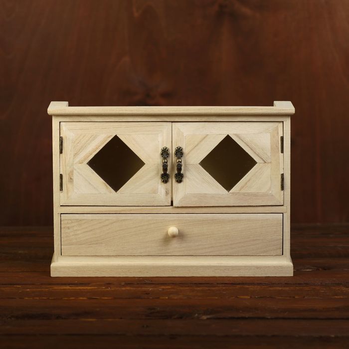 Шкатулка дерево для росписи "Шкафчик с 2-мя дверцами" 28х7х19,5 см