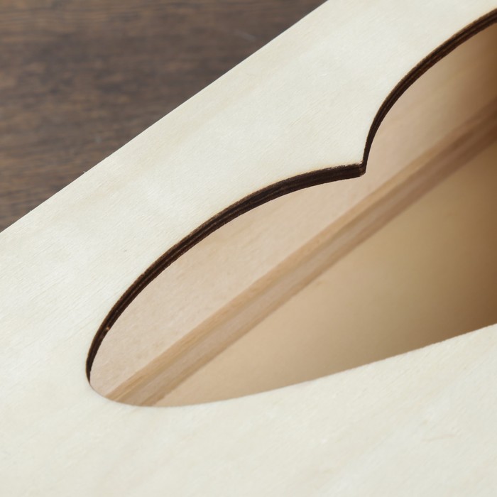 Шкатулка дерево для росписи "Сердце" 8х24х13 см