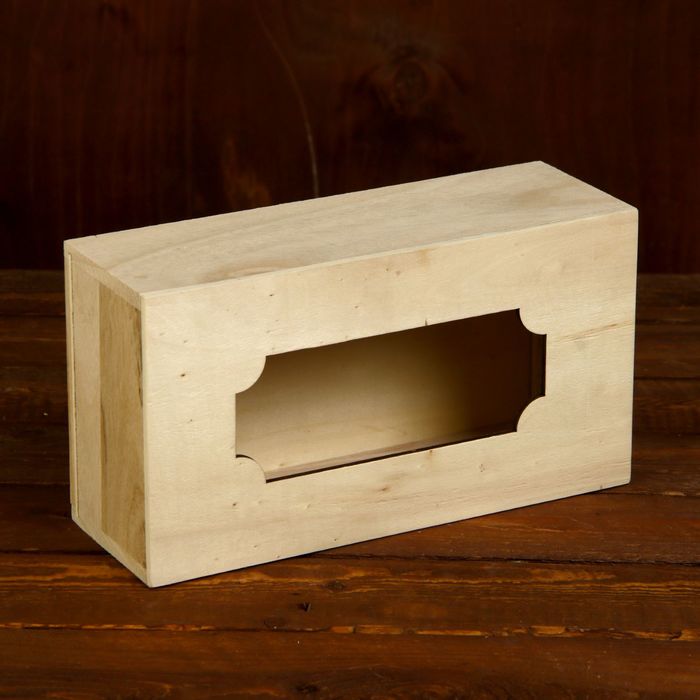 Шкатулка дерево для росписи "С окошком" 8,5х13,5х25 см