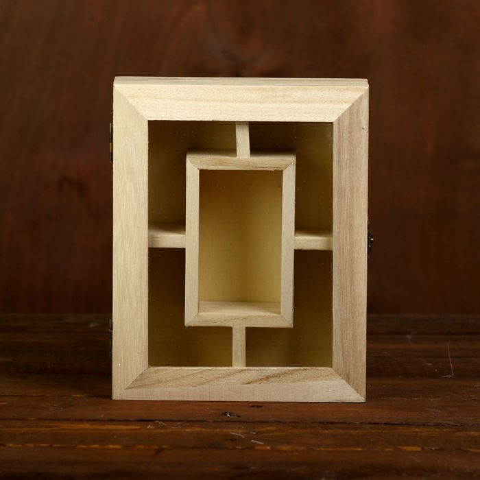 Шкатулка дерево для росписи со вставкой "Для мелочей" 6х20х16 см