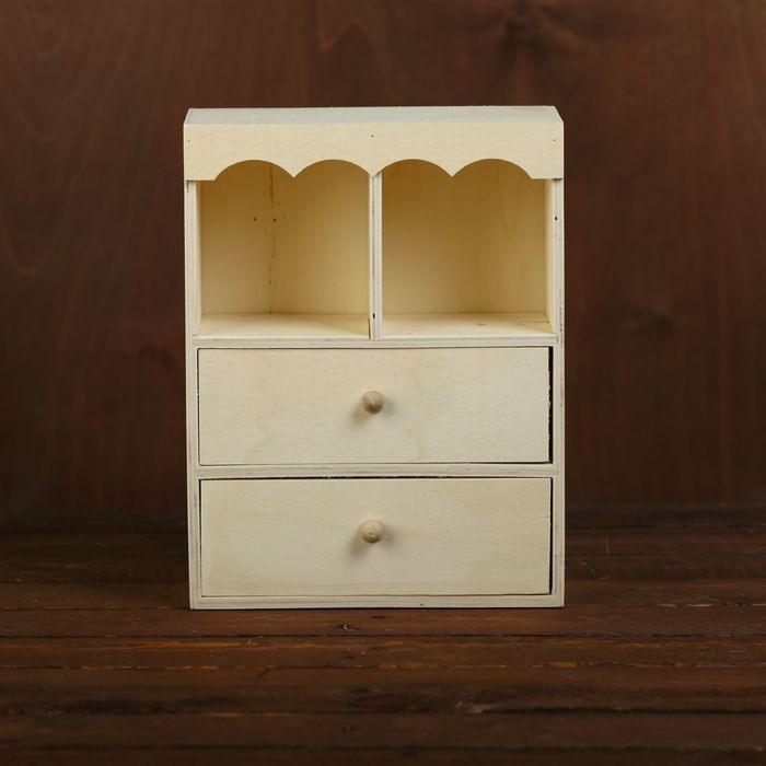 Шкатулка дерево для росписи "Шкафчик с резьбой" 26х20х10 см