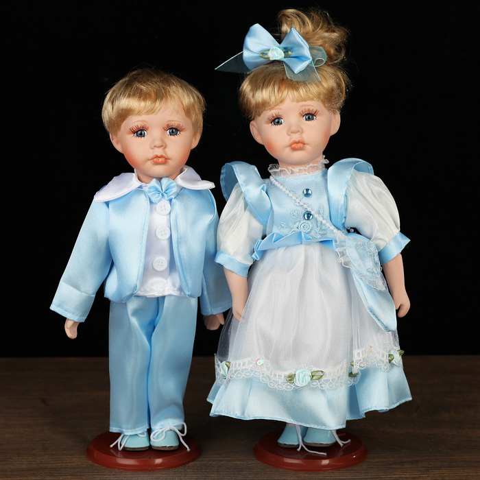 Кукла коллекционная "Парочка губки бантиком. Лиза и Женя" (набор 2 шт) 30 см