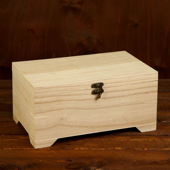 Шкатулка дерево для росписи "Прямоугольная на ножках" 14х18х28,8 см