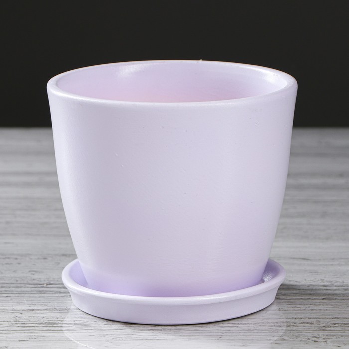Кашпо "Осень" 1 л, глянец, лаванда лак
