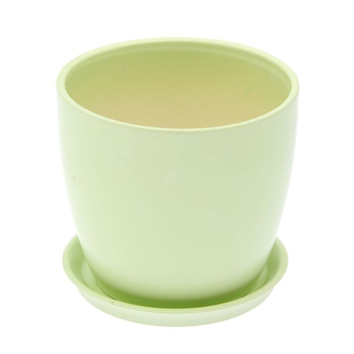 Кашпо "Осень" 1 л, глянец, фисташка лак