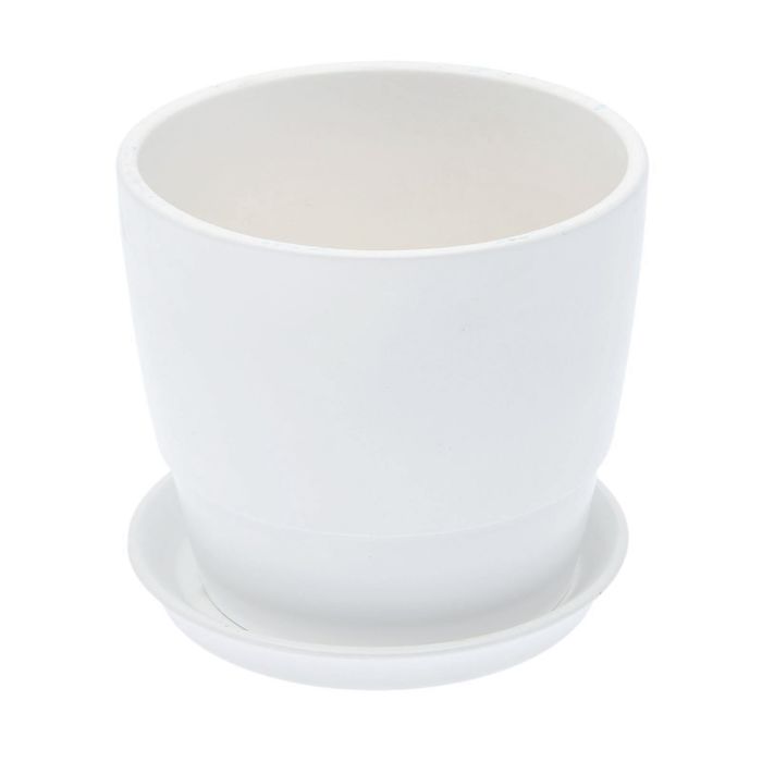 Кашпо "Тюльпан" 2 л, белый, лак