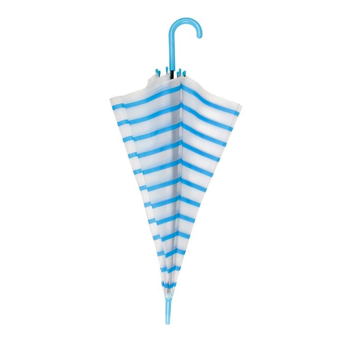 Зонт детский полуавтоматический "Полосочки", r=46см, цвет голубой