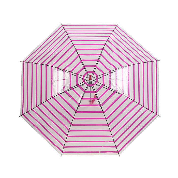 Зонт детский полуавтоматический "Полосочки", r=46см, цвет малиновый