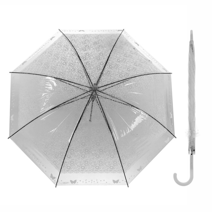 Зонт детский "Кружева", полуавтоматический, r=45,5см, цвет белый