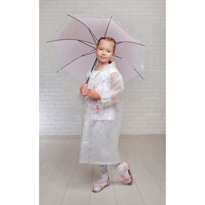 Зонт детский "Кружева", полуавтоматический, r=45,5см, цвет розовый