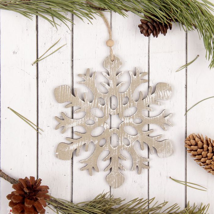 Подвеска новогодняя "Снежинка дизайнерская", Микс