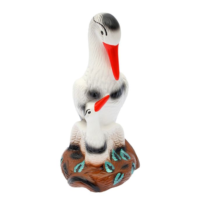 Садовая фигура "Аист с аистенком" акрил, 48 см