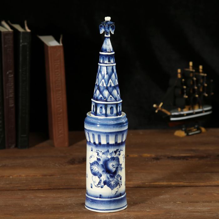 Штоф сувенирный фарфор "Башня малая" 250 мл 28х6,5х6,5 см