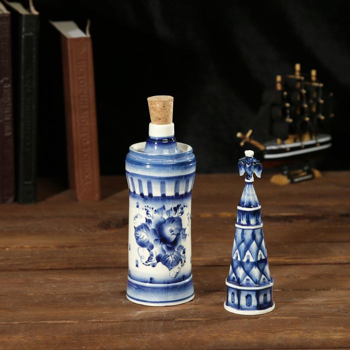 Штоф сувенирный фарфор "Башня малая" 250 мл 28х6,5х6,5 см