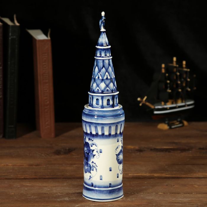 Штоф сувенирный фарфор "Башня малая" 250 мл 28х6,5х6,5 см