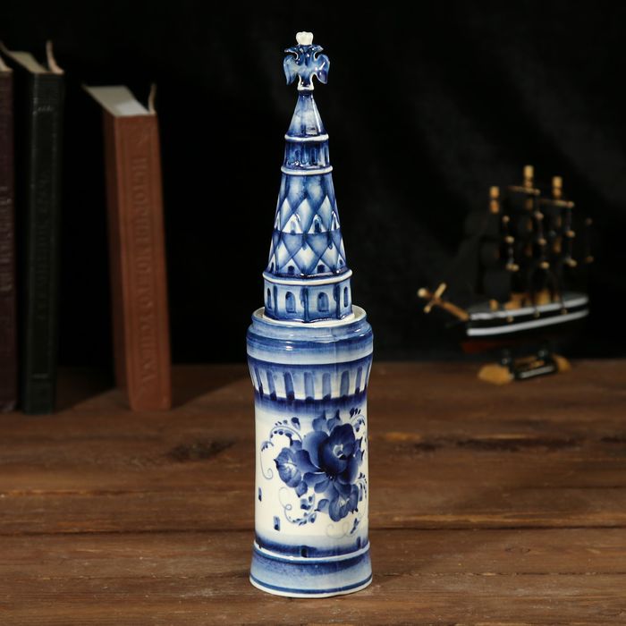 Штоф сувенирный фарфор "Башня малая" 250 мл 28х6,5х6,5 см