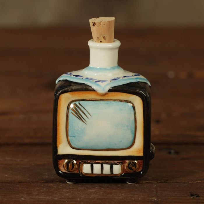 Мини-штоф фарфор "Телевизор" 50 мл