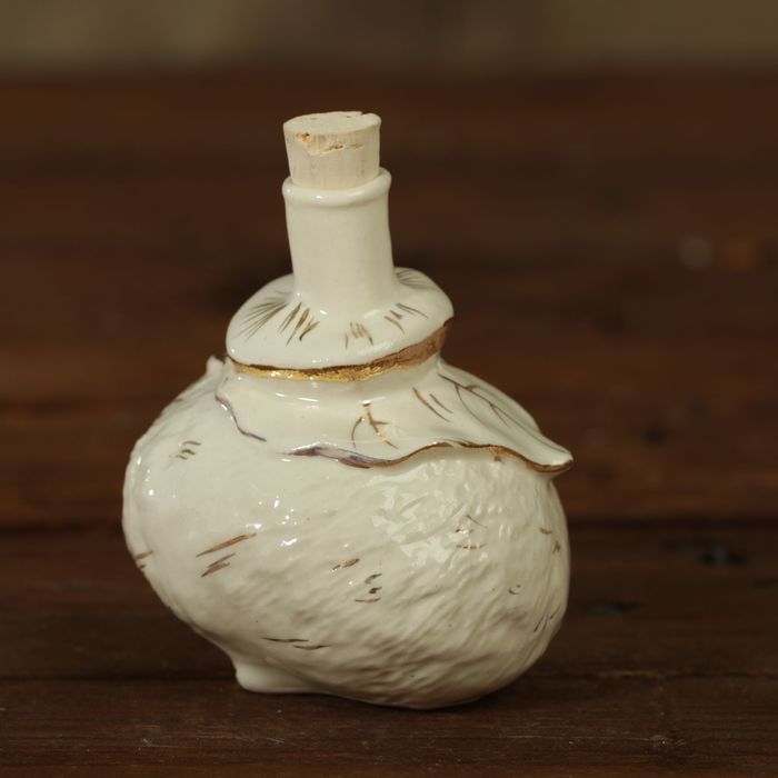 Мини-штоф фарфор "Ежик" 50 мл белый