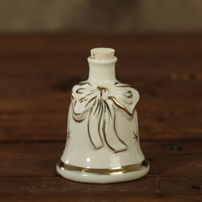 Мини-штоф фарфор "Колокольчик" 50 мл белый