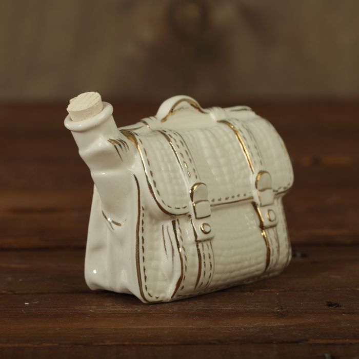 Мини-штоф фарфор "Портфель" 50 мл белый