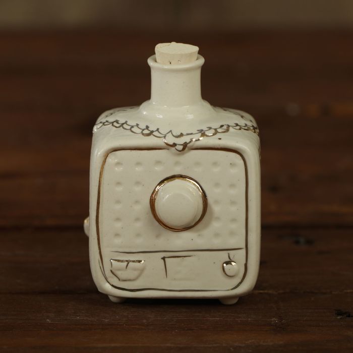 Мини-штоф фарфор "Телевизор" 50 мл белый