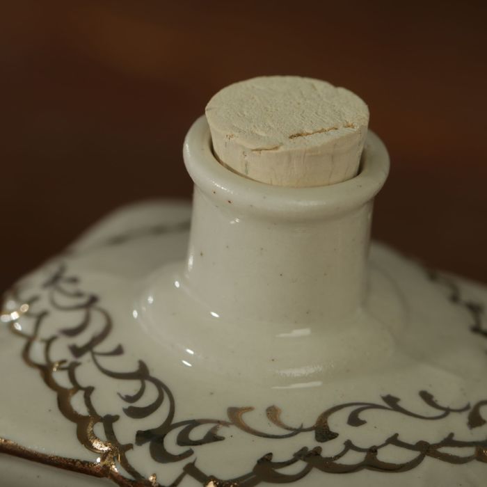 Мини-штоф фарфор "Телевизор" 50 мл белый