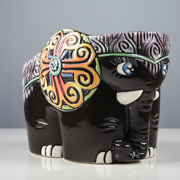 Фигурное кашпо "Слонопотам большое", микс