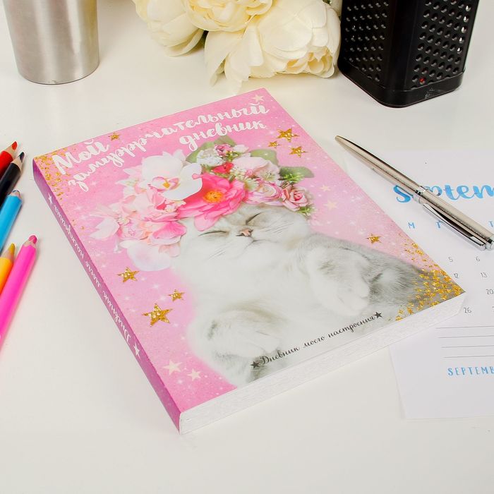 Ежедневник-смешбук с раскраской "Мой замурррчательный дневник"