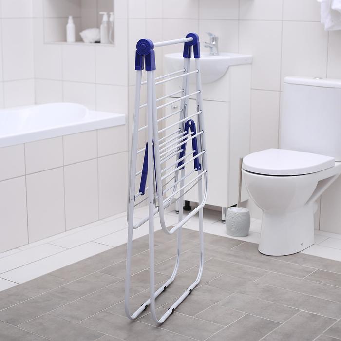 Сушилка для белья напольная, металлическая 130х60х93 см, рабочая длина 10 м