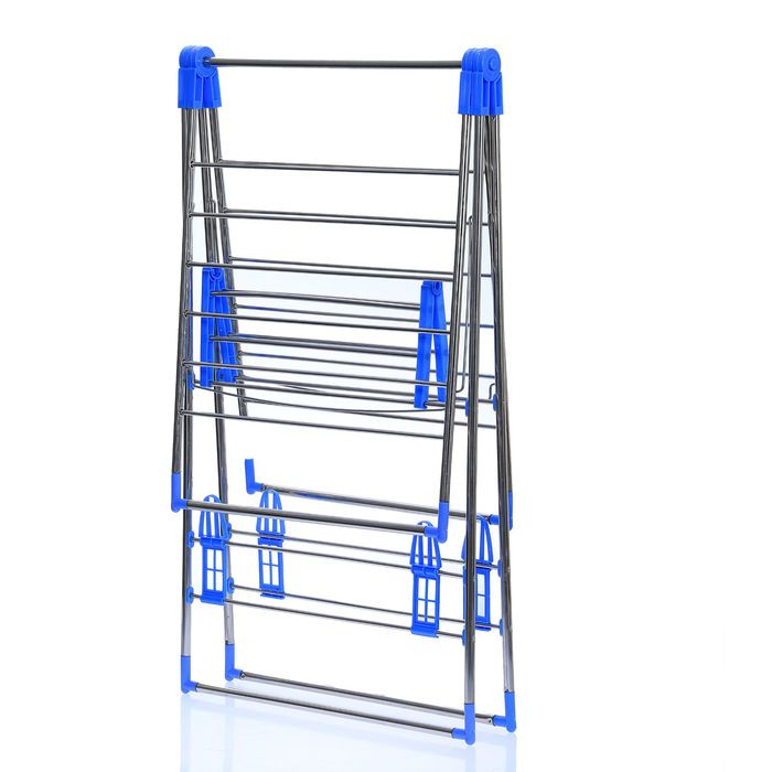 Сушилка для белья напольная складная, 140х60х95, рабочая длина 10 м, сушилки для обуви, нержавеющая сталь, цвет МИКС