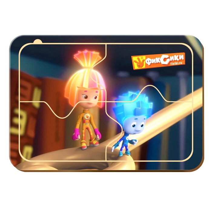 Пазл деревянный "Фиксики ", Симка и Нолик