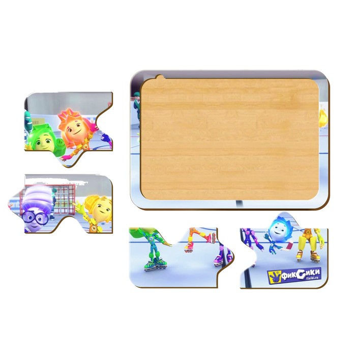 Пазл деревянный "Фиксики ", Симка, Нолик, Игрек, Шпуля, Верта