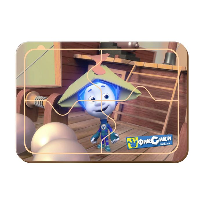 Пазл деревянный "Фиксики ", Нолик в шляпе