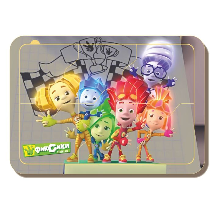 Пазл деревянный "Фиксики ", команда