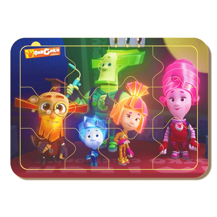 Пазл деревянный "Фиксики ", Дедус, Папус, Мася, Симка, Нолик