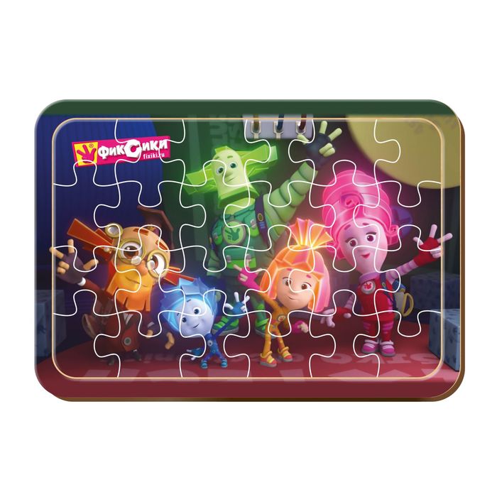 Пазл деревянный "Фиксики ", семья Нолика и Симки