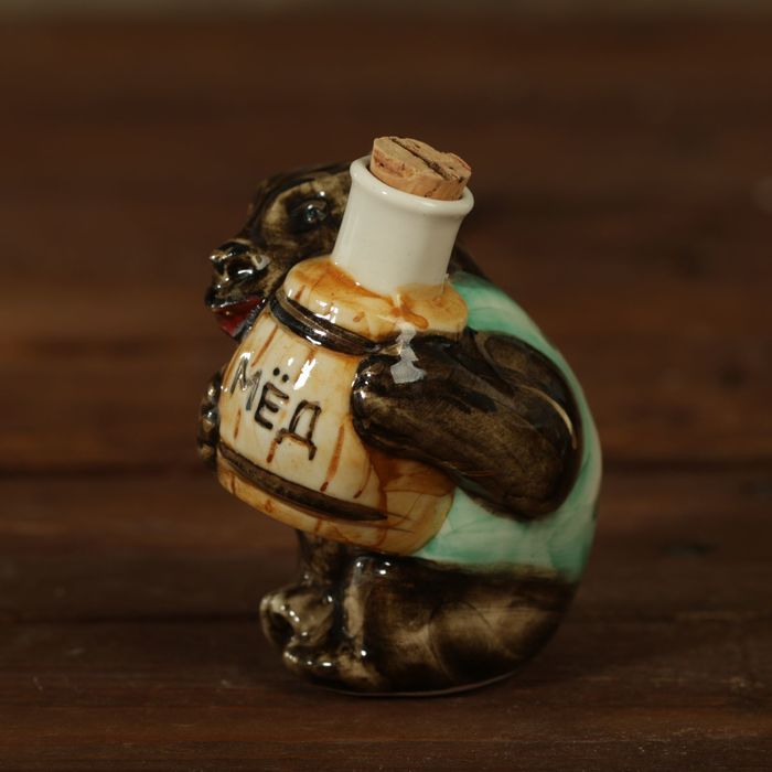 Мини-штоф фарфор "Медведь" 50 мл